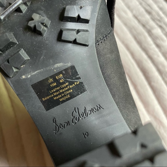 Sam Edelman Madge Faux Fur Lace Up High-Heel Booties - Picture 5 of 5